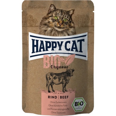 Happy Cat Bio Organic мокра храна с говеждо месо 85 г