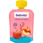 Bebivita Плодова закуска Bebivita - Праскова и ябълка, 90 g (19057) - baby