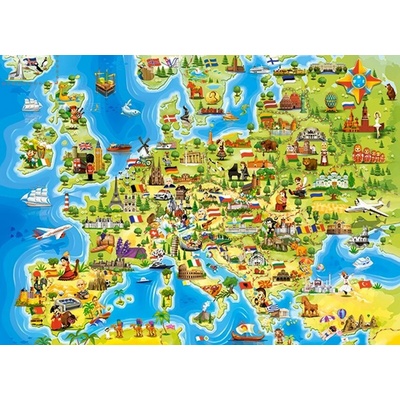 Castorland Mapa Európy 100 dielov