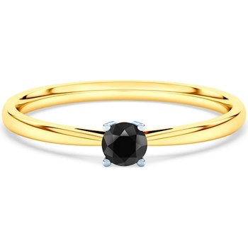 SAVICKI Годежен пръстен savicki: злато, черен диамант