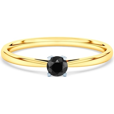 SAVICKI Годежен пръстен savicki: злато, черен диамант