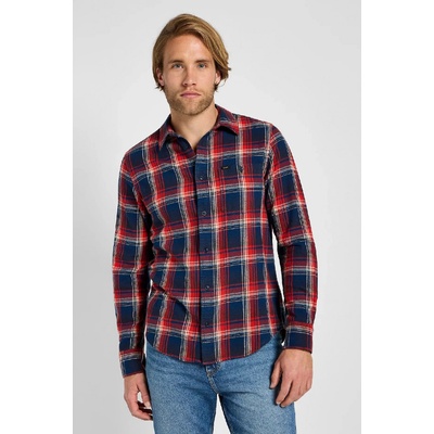 Lee pánska košeľa leesure shirt in red 112355716 viacfarebná
