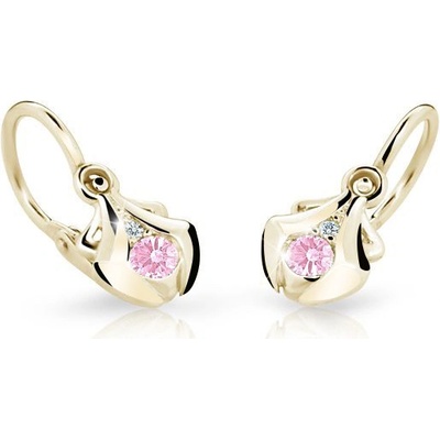 Cutie Jewellery detské náušnice zlaté C2224Z-Pink