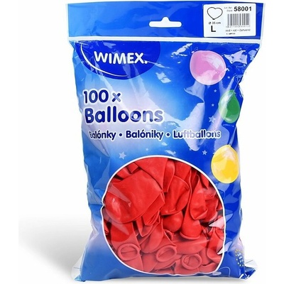 Wimex nafukovací balónek Srdce průměr 35 cm, červený