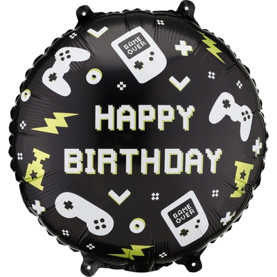 PartyDeco Balónek fóliový HB Game 35x35 cm
