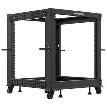 Image 1 of Lanberg Комуникационен шкаф, Lanberg open rack 19" 12U 600x600-1100 adjustable black (OR01-6112-B)