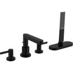 Hansgrohe Finoris - Смесител за умивалник, монтаж с 4 дупки, sBox, черен мат 76444670 (76444670)