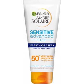 Garnier Ambre Solaire Sensitive Advanced UV Anti-age Cream - Слънцезащитен крем за лице SPF50, 50мл