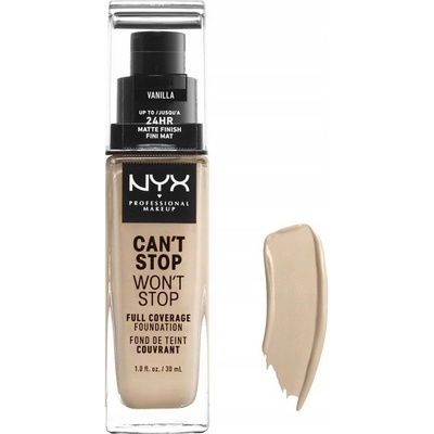 NYX Professional Makeup Can't Stop Won't Stop voděodolný tekutý make-up 06 Vanilla 30 ml