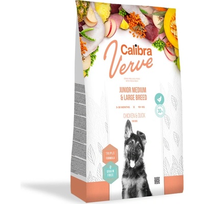 Calibra Dog Verve Grain Free Junior M & L Chicken & Duck 2 kg