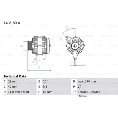 Generátor BOSCH 0 986 081 000 (0986081000)