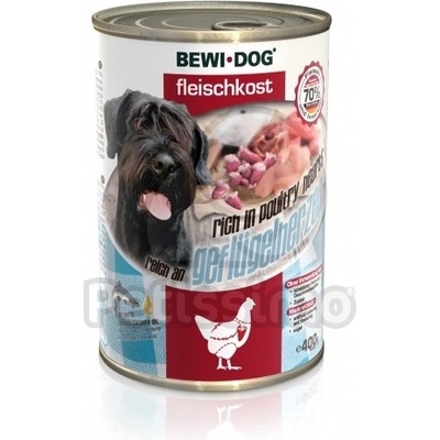 Bewi Dog консерва чисто месо богато на птичи сърца 6 x 800 г