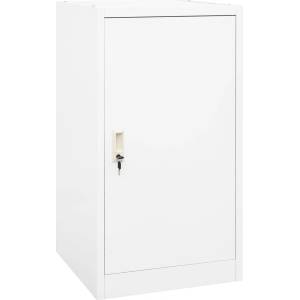 vidaXL Шкаф за екипировка за езда, бял, 53x53x105 см, стомана (339603)