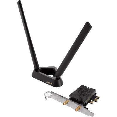 PCI-E Adapter, PCE-BE92BT, BE9400, Tri-Band, BТ 5.4, WPA3, OFDMA, MLO, съвместим с дъни платки Intel, черен (90IG08U0-MO0B00)