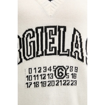 MM6 Maison Margiela Пуловер с вълна MM6 Maison Margiela дамски в бежово S52HN0009. M13085 (S52HN0009.M13085)