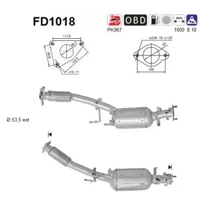 AS Filtr pevných částic ASA FD1018