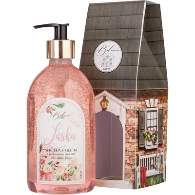 Bohemia gifts sprchový gel s extrakty šípku a růže Domeček Láska 500 ml