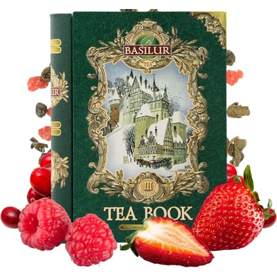 Basilur zelený čaj kovová krabica v tvare knihy Tea Book III.100 g