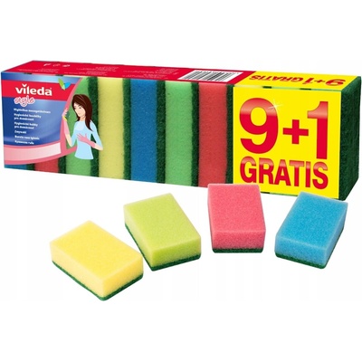 Vileda Rainbow houbičky na nádobí 9+1 ks – Hledejceny.cz