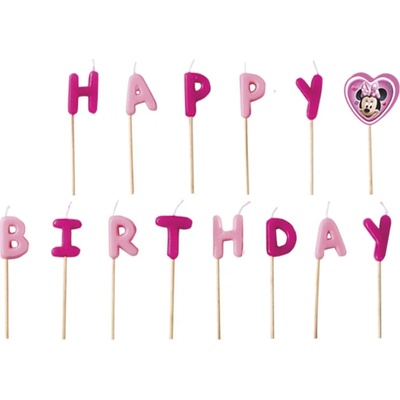 Procos Dortové svíčky Happy Birthday Minnie Mouse