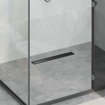 vidaXL 2 в 1 душов дренаж Черно 60 cm Неръждаема стомана 304 (42015944)