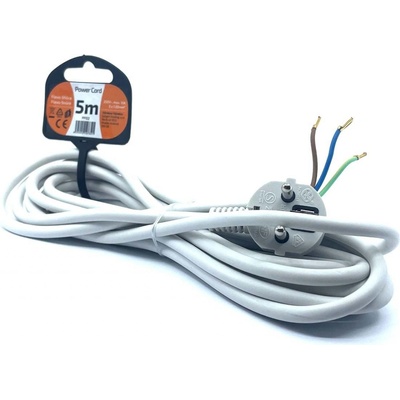 Solight flexo šňůra, 3x 1mm2, bílá, 5m PF02
