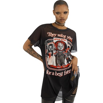 KILLSTAR дамска рокля KILLSTAR - Chucky - I'm Your Friend To The End Longline - KSRA010956