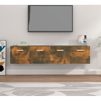 vidaXL Nástěnné skříňky 2 ks 80 x 35 x 36,5 cm kompozitní dřevo [3115648] kouřový dub