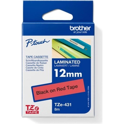Samolepiaca páska Brother TZe-431 12 mm červená/čierna