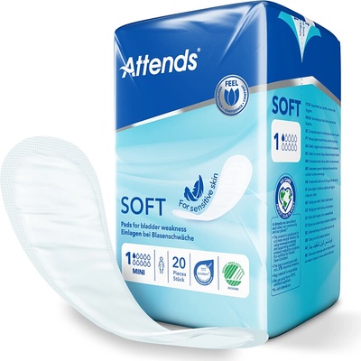 Attends Soft Mini absorpčné vložky 1 kvapka 20 ks