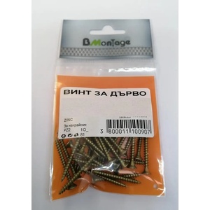 Bmontage ВИНТ ЗА ДЪРВО pz/zinc 5.0x30 20БР bm (3800011101102)