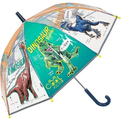 Perletti Cool Kids dětský reflexní transparentní deštník "Dinosaur" 15653