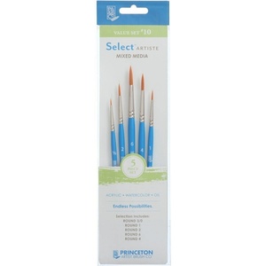 Princeton Artist Brush Selectartiste Multi-Technique Комплект кръгли четки 5 бр (P3750SET110)
