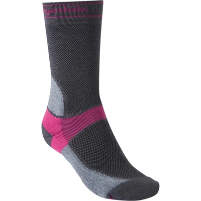 Bridgedale MTB Summer Weight T2 Coolmax Sport Boot Women's dámske letní cyklistické ponožky dark grey/pink