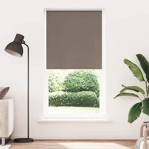 vidaXL Ролетна щора, затъмняваща, кафява, 115x210 см, ширина на плата 110, 7 см, полиестер (4011053)