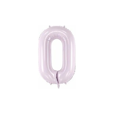 PartyDeco Fóliový balón narozeninové číslo 0 světle fialový 72 cm