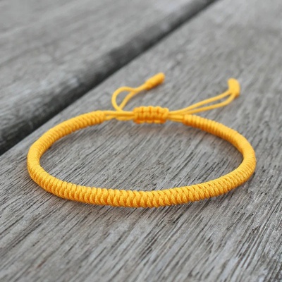 BudNej tibetský náramek pro štěstí žlutý MN1902