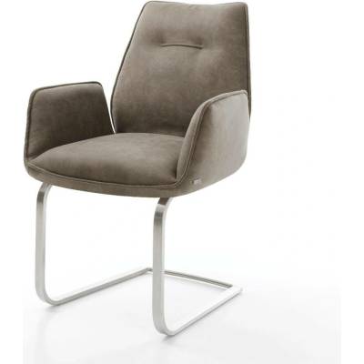 Delife Zoa-Flex mikrovlákno taupe vintage plochý nerezová ocel taštičkové pružiny