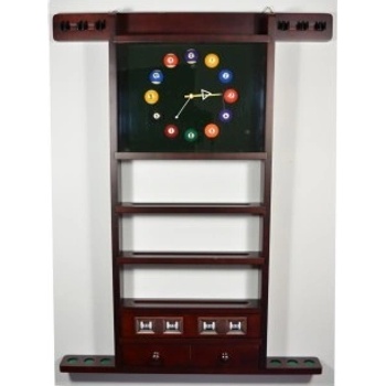 Toolbilliard stojan na zeď mahagon 6 místný