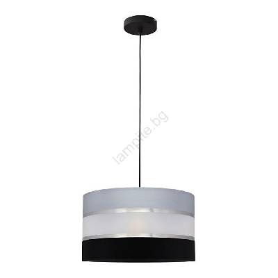 Висящ полилей HELEN 1xE27/15W/230V Ø 35 см черен/сив/сребрист (HE1241)