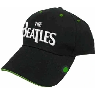 The Beatles Drop T Logo Sandwich Peak Badge Black