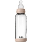 BIBS Стъклена бебешка бутилка Bibs - Със силиконов биберон, 240 ml, Blush (50201244) - baby
