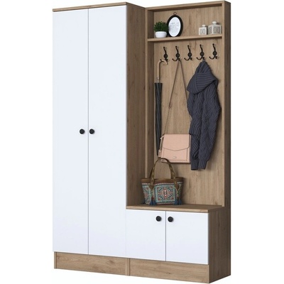 Sconto Predsieňová zostava ELA 5 orech/biela