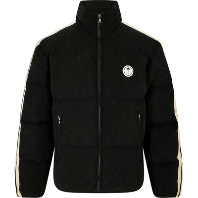 Palm angels Яке PALM ANGELS Men's Tree Logo Corduroy Down Short Puffer Jacket - Black/Off White