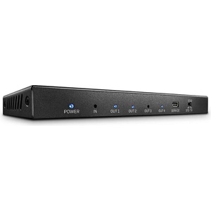 Lindy 4-портов сплитер, HDMI 2.0, 18 Gbps, 4K@60Hz HDR (LNY-38236)