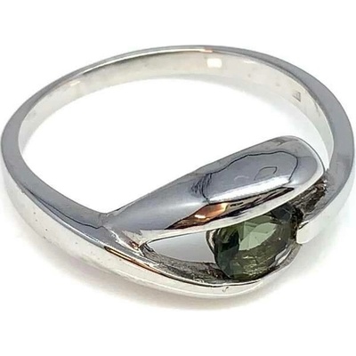 Šperky Jan Kos jewellery Stříbrný prsten s vltavínem 32104654