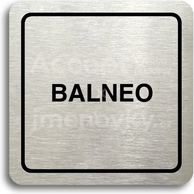 ACCEPT Piktogram balneo - stříbrná tabulka - černý tisk