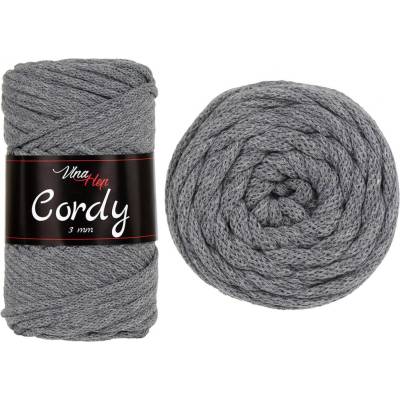 Vlna-hep Cordy 3mm - šňůra bavlna Cordy 3mm: 8232 Šedá