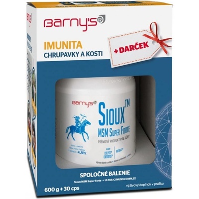 Barny's Sioux MSM Super Forte + prášok 600 g + 30 ks