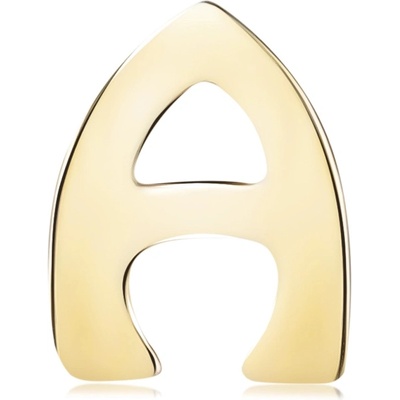 Šperky Eshop Přívěsek ze žlutého zlata tiskací písmeno a zrcadlově lesklé S2GG123.14